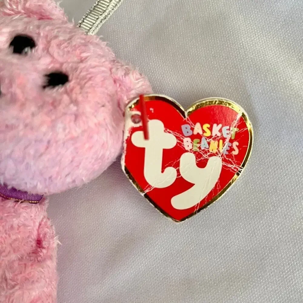 Ty Basket Beanies Eggs Pink Mini Bear Ornament